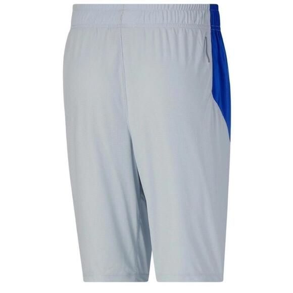 Puma Men's 10" Moisture Wicking Training Cat Shorts Grey/Blue- men short - Picture 2 of 10